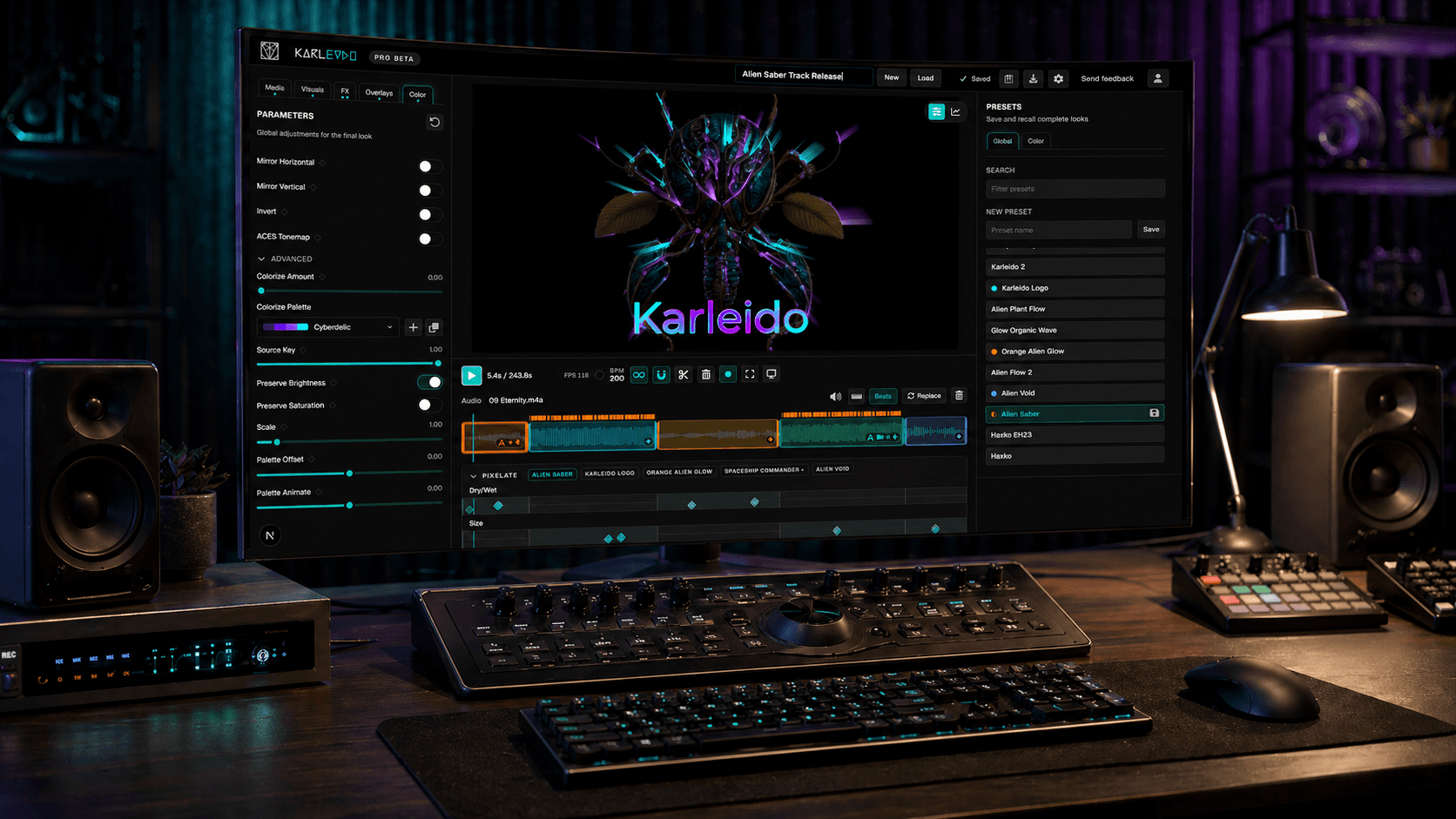 Karleido studio interface